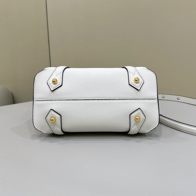 FENDI 27 BAG IN WHITE CALFSKIN WITH GOLD HARDWARE