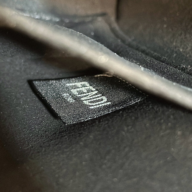FENDI 27 BAG IN BLACK CALFSKIN WITH GOLD HARDWARE