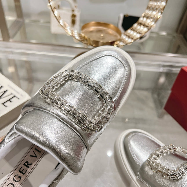 VIV' UP SNEAKERS IN SLIVER PATENT CALFSKIN