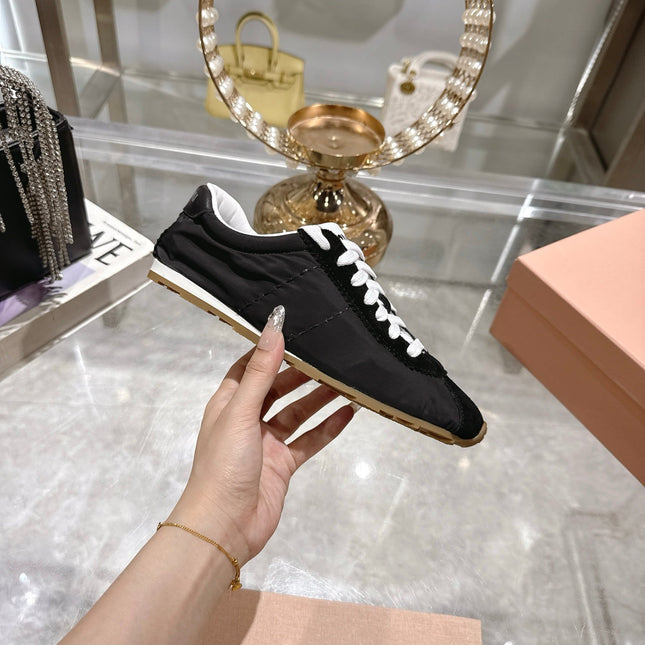 PLUME NAPPA SNEAKERS IN BLACK SUEDE AND CANVAS