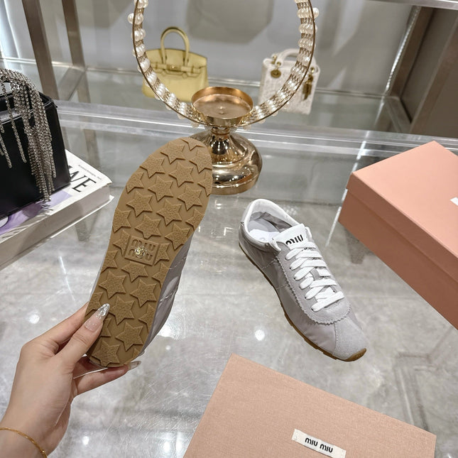 PLUME NAPPA SNEAKERS IN GREY SUEDE AND CANVAS