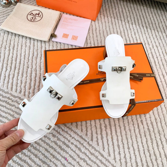 INVINCIBLE 50 SANDAL IN WHITE CALFSKIN