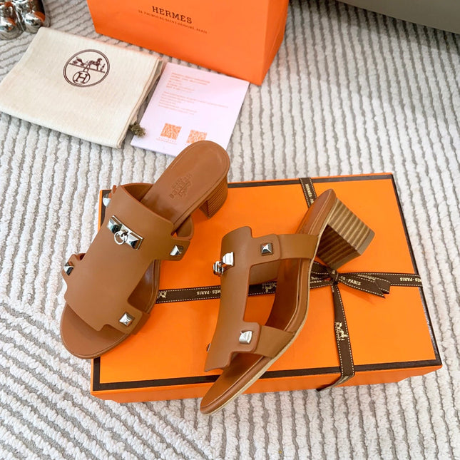 INVINCIBLE 50 SANDAL IN BRONZE BROWN CALFSKIN