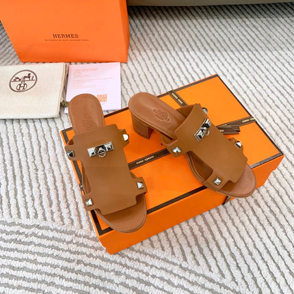 INVINCIBLE 50 SANDAL IN BRONZE BROWN CALFSKIN