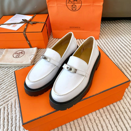 ICONE LOAFER IN WHITE CALFSKIN