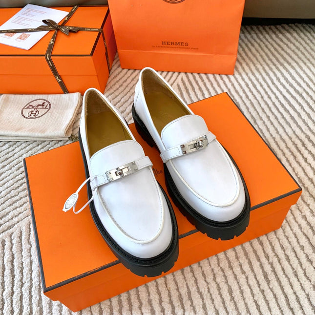 ICONE LOAFER IN WHITE CALFSKIN