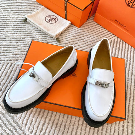 ICONE LOAFER IN WHITE CALFSKIN