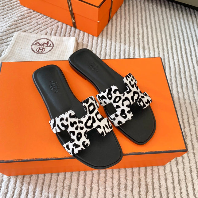 0RAN SANDAL IN BLACK MIX WHITE SUEDE