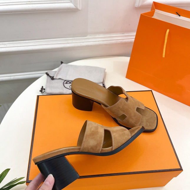 HELIA 60 SANDAL BROWN SUEDE
