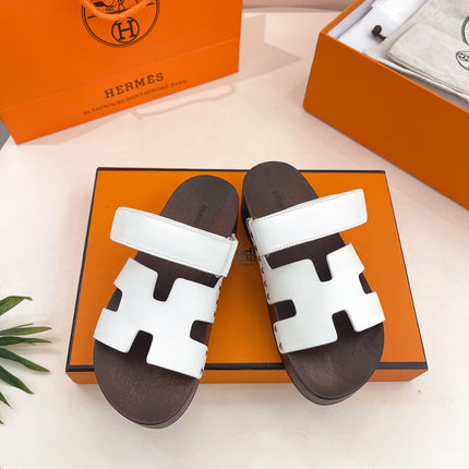 KOS CLOG IN WHITE CALFSKIN