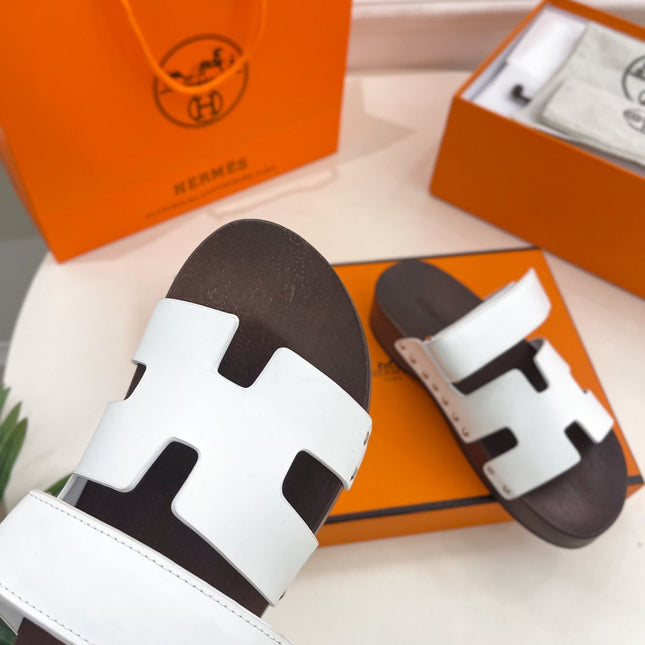 KOS CLOG IN WHITE CALFSKIN