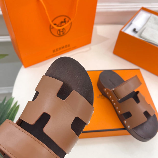 KOS CLOG IN BRONZE BROWN CALFSKIN