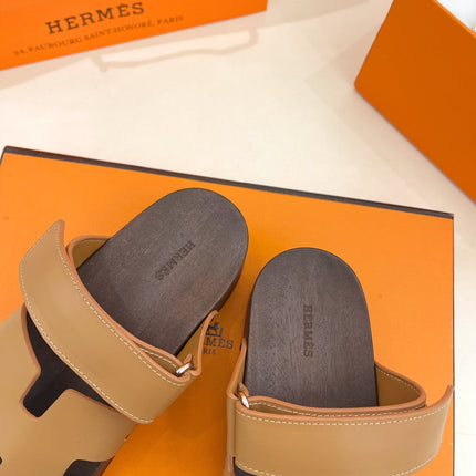 KOS CLOG IN PEANUT BROWN CALFSKIN