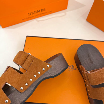 KOS CLOG IN BRONZE BROWN SUEDE