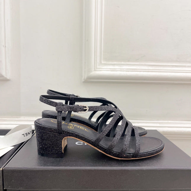 BLACK ROMAN 5 CM SANDALS