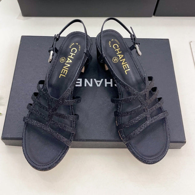 BLACK ROMAN 5 CM SANDALS