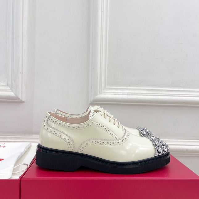 VIV' RANGERS LACE-UPS IN WHITE CALFSKIN