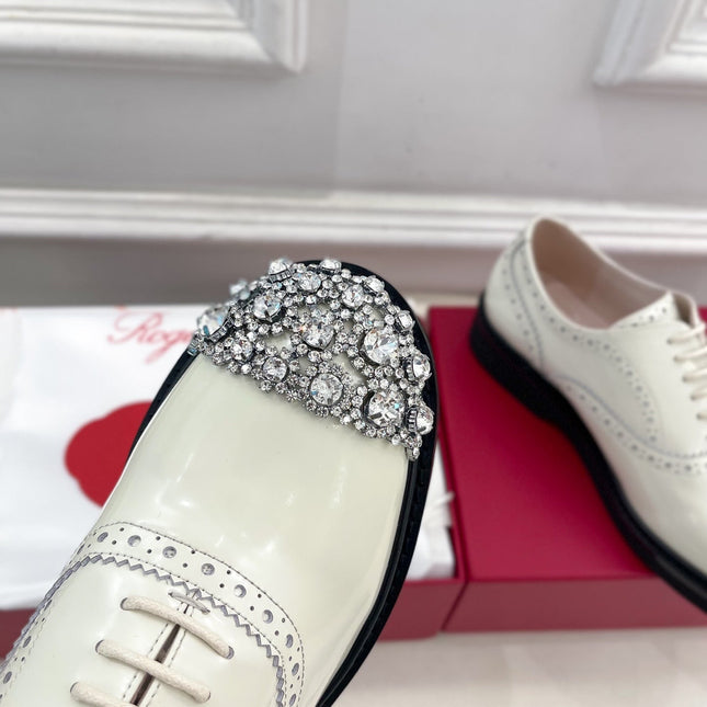 VIV' RANGERS LACE-UPS IN WHITE CALFSKIN