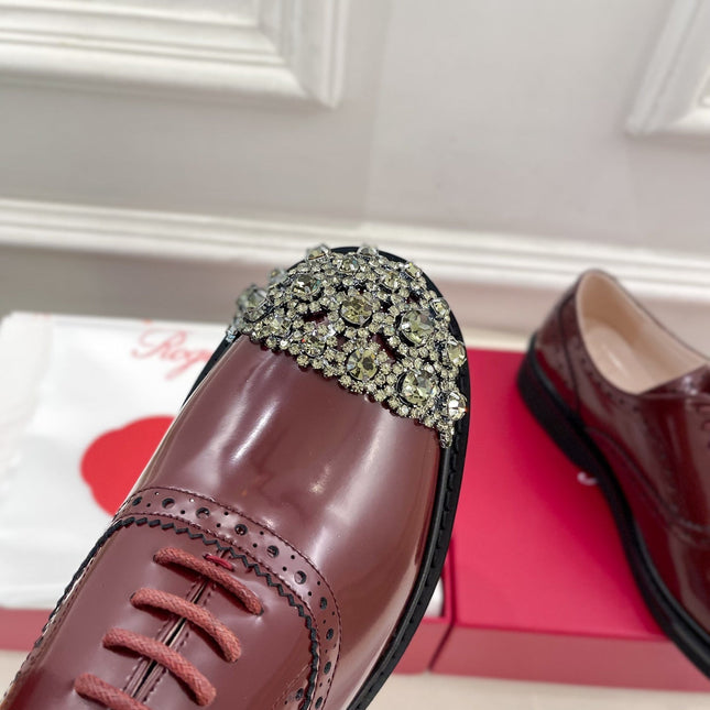 VIV' RANGERS LACE-UPS IN BURGUNDY RED CALFSKIN