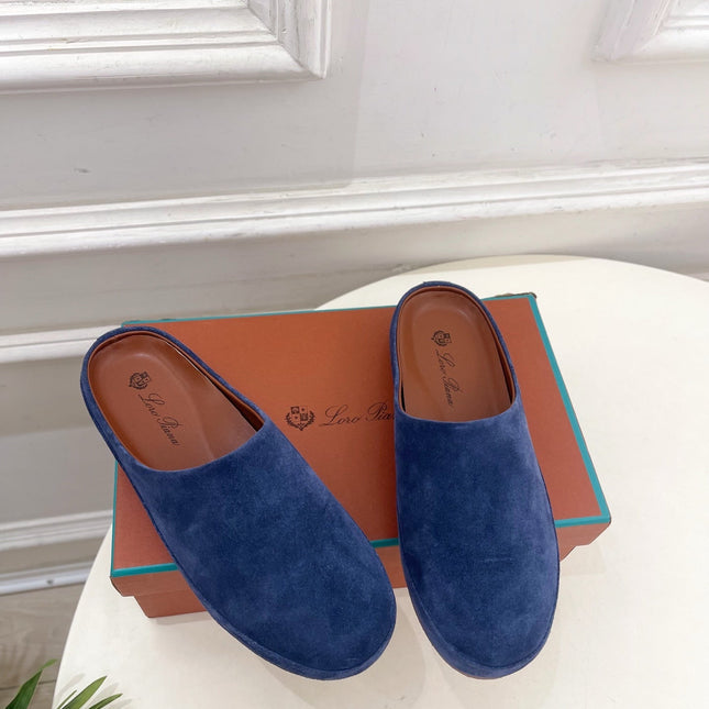 LP 25S MULES IN NAVY BLUE SUEDE