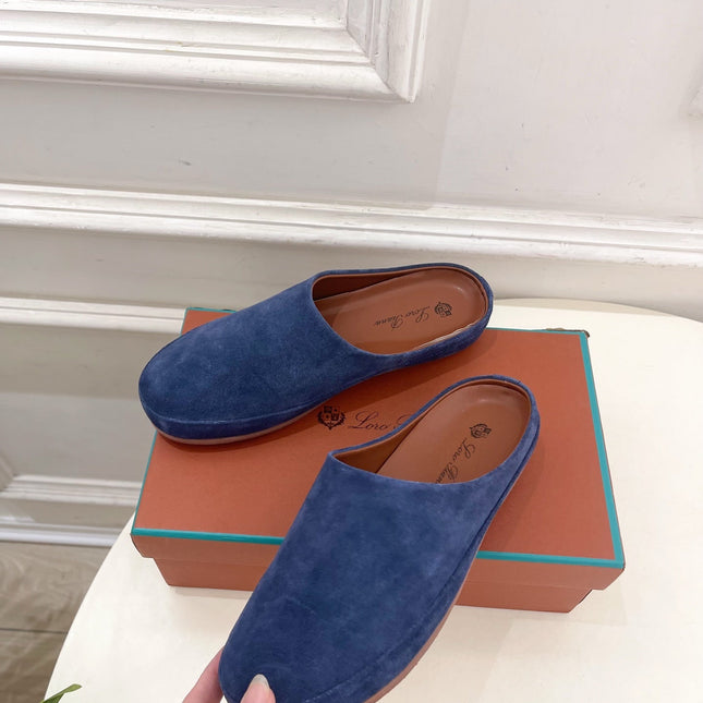 LP 25S MULES IN NAVY BLUE SUEDE
