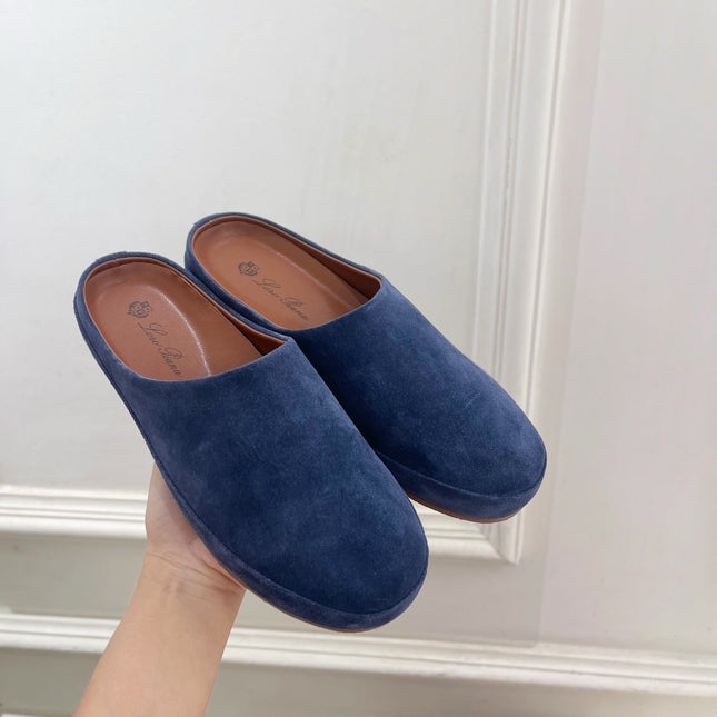 LP 25S MULES IN NAVY BLUE SUEDE