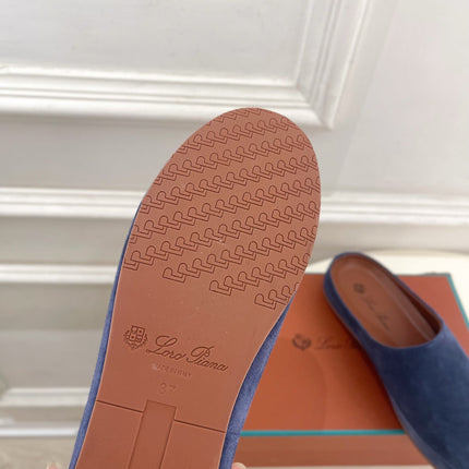 LP 25S MULES IN NAVY BLUE SUEDE