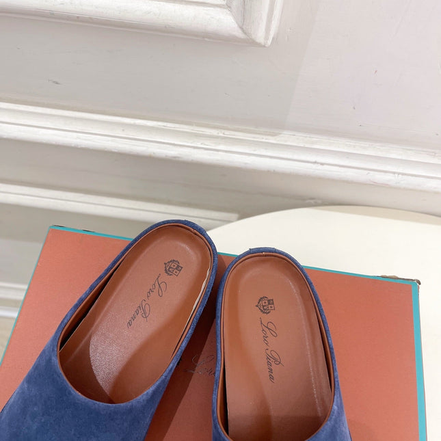 LP 25S MULES IN NAVY BLUE SUEDE