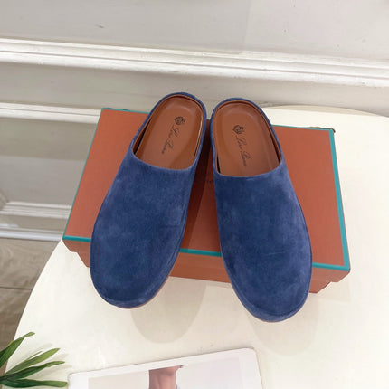 LP 25S MULES IN NAVY BLUE SUEDE