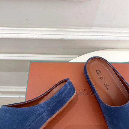 LP 25S MULES IN NAVY BLUE SUEDE