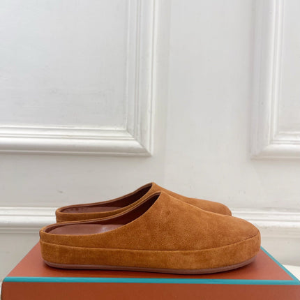 LP 25S MULES IN BURNT ORANGE SUEDE