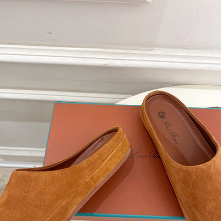 LP 25S MULES IN BURNT ORANGE SUEDE