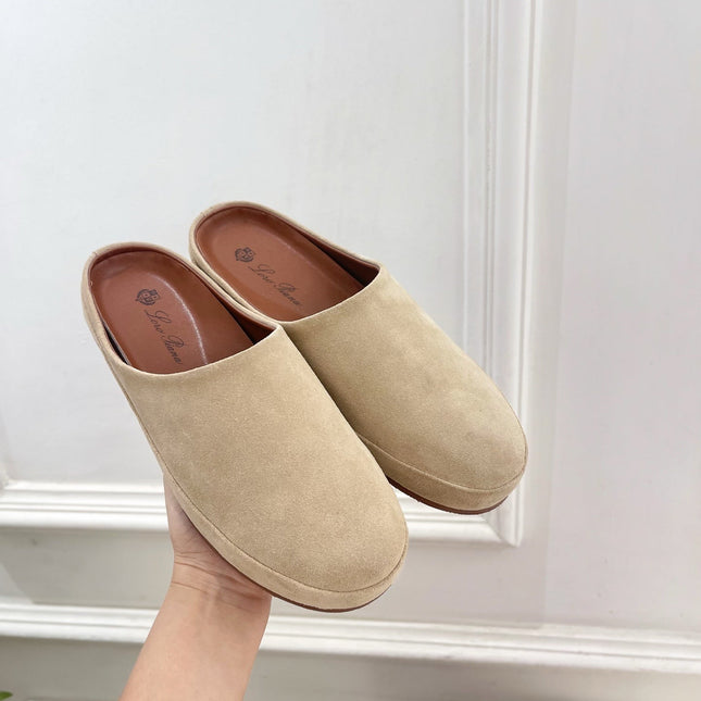 LP 25S MULES IN WARM BEIGE SUEDE