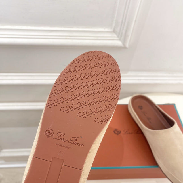 LP 25S MULES IN WARM BEIGE SUEDE
