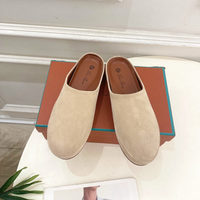 LP 25S MULES IN WARM BEIGE SUEDE