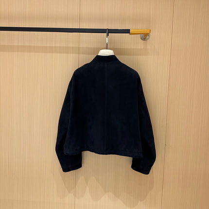 HERMES 25S CAMEL HAIR LEATHER JACKET 250