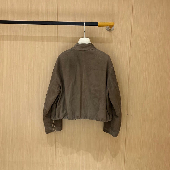 HERMES 25S CAMEL HAIR LEATHER JACKET 247