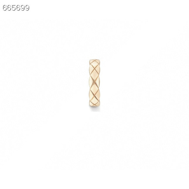 COCO CRUSH QUILTED MOTIF HOOP EARRINGS