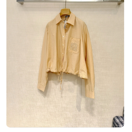 LOEWE SET IN BEIGE COTTON WITH EMBROIDERED LOGO