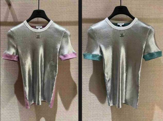 CC 25 Short Sleeves T- shirt Silver Cotton