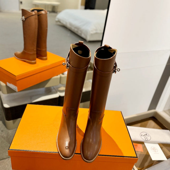 STIVALI JUMPING IN GINGERBREAD BROWN CALFSKIN