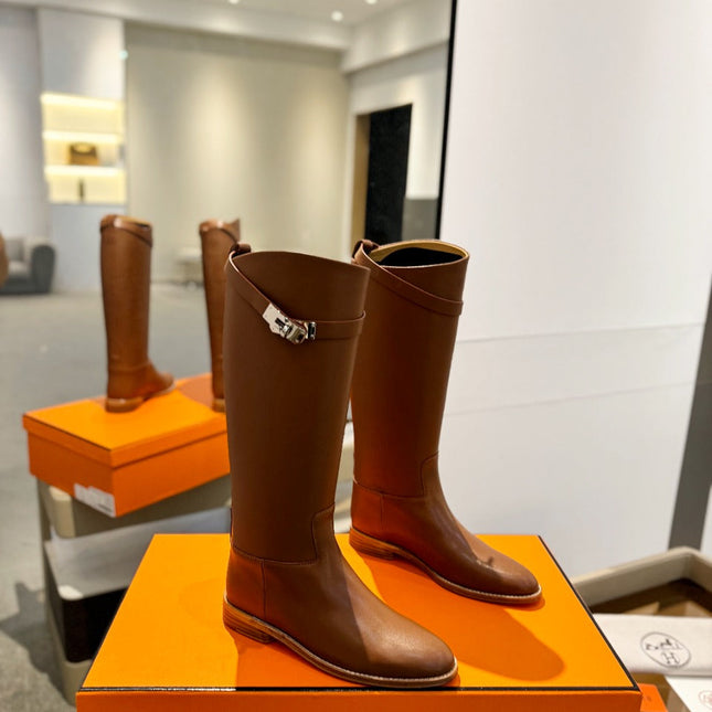 STIVALI JUMPING IN GINGERBREAD BROWN CALFSKIN