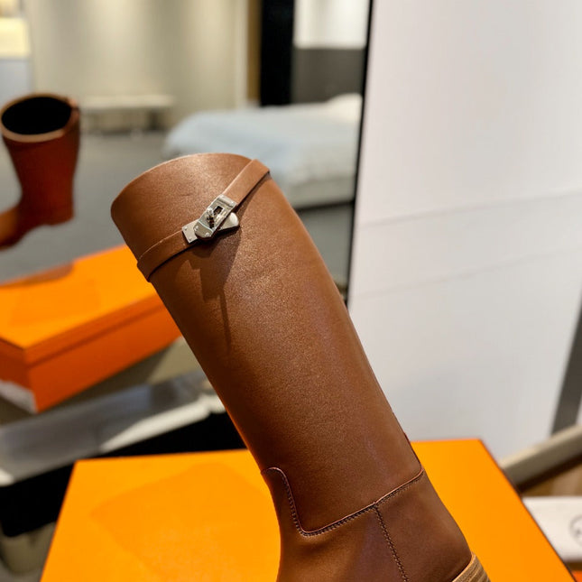 STIVALI JUMPING IN GINGERBREAD BROWN CALFSKIN