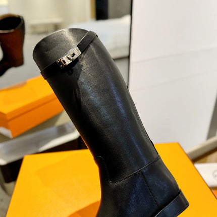 STIVALI JUMPING IN BLACK CALFSKIN