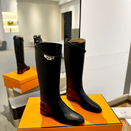 STIVALI JUMPING IN BLACK CALFSKIN