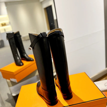 STIVALI JUMPING IN BLACK CALFSKIN