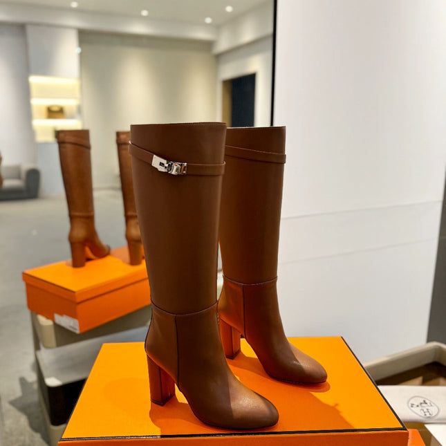 STORY BOOT 85MM IN BRONZE BROWN CALFSKIN