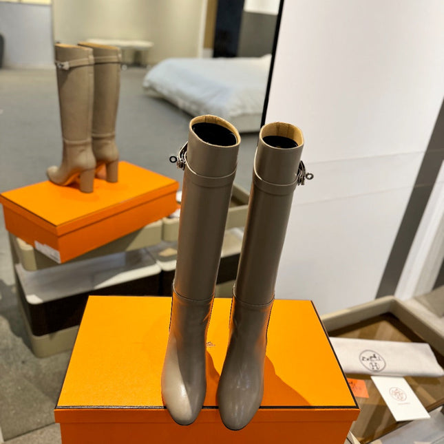 STORY BOOT 85MM IN PEANUT BROWN CALFSKIN