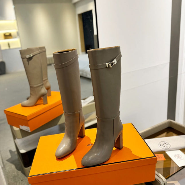 STORY BOOT 85MM IN PEANUT BROWN CALFSKIN