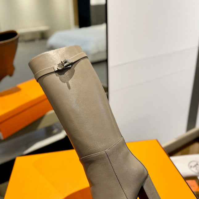 STORY BOOT 85MM IN PEANUT BROWN CALFSKIN